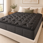 Dormi DreamLuxe Elite 14-inch hybrid mattress in charcoal quilted knit