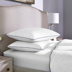 Supportive Down Pillow stacked